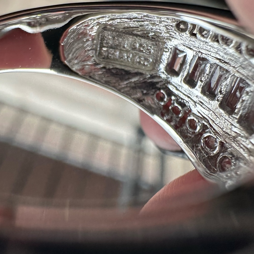 Diamonique 100 - Facet 3.50 cttw Ring, Platinum Clad over Sterling Silver - Picture 6 of 16